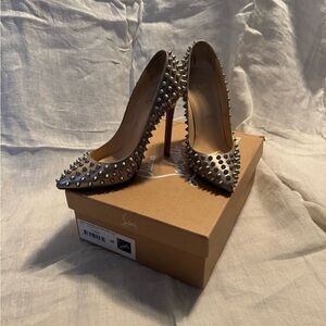 Christian Louboutin Pigalle Spikes 120 in Silver